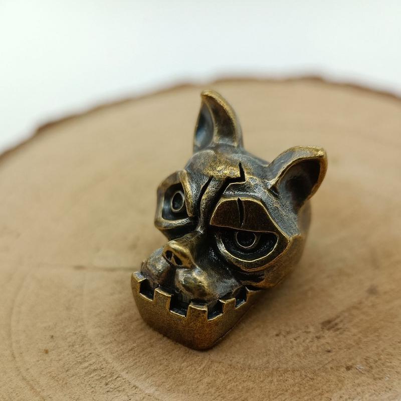 Edc Carry Kit - Bulldogkop Messing Mes Kraal EDC DIY