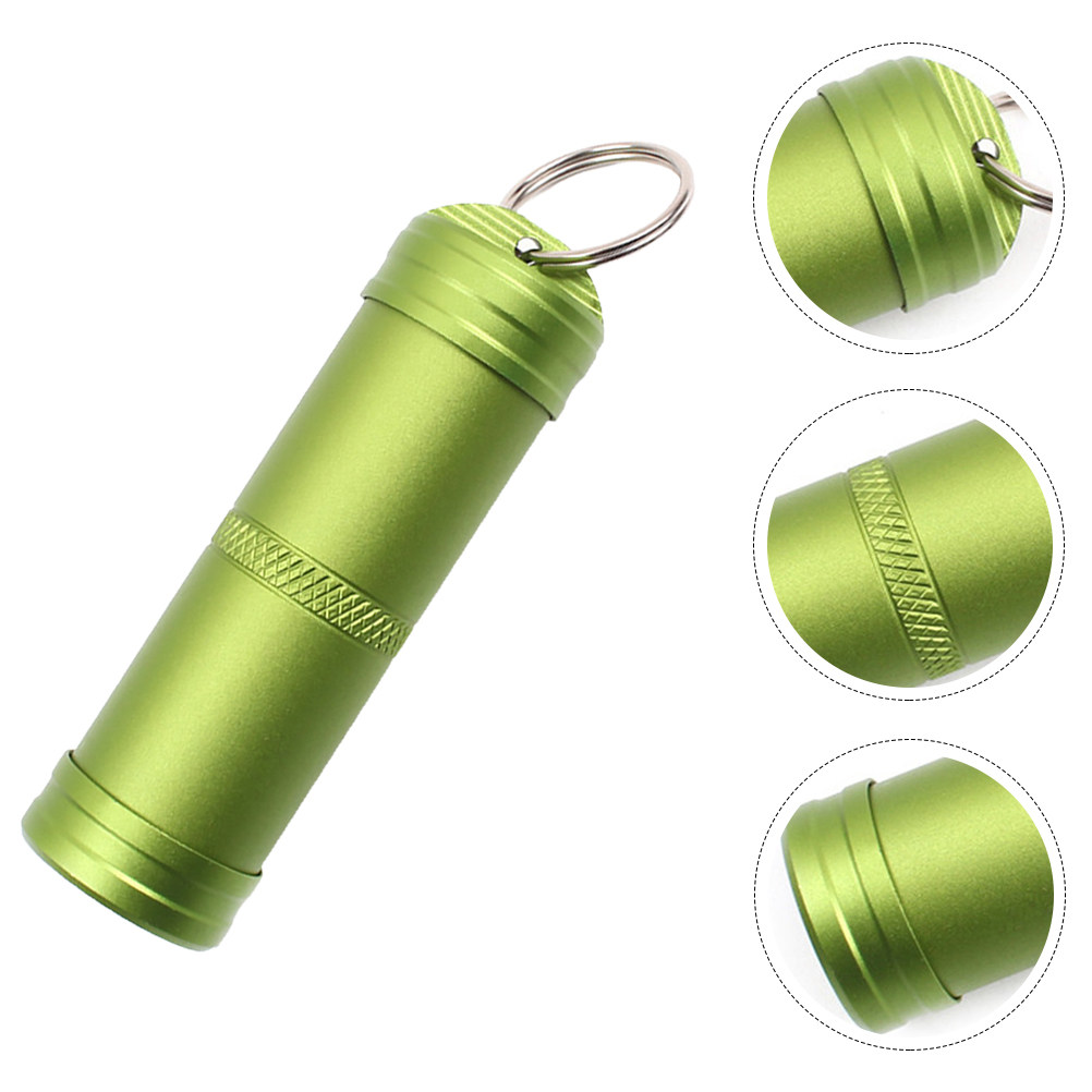 Pill Fob Capsule - 1 stuks, waterdichte medicijndoos van titaniumlegering,