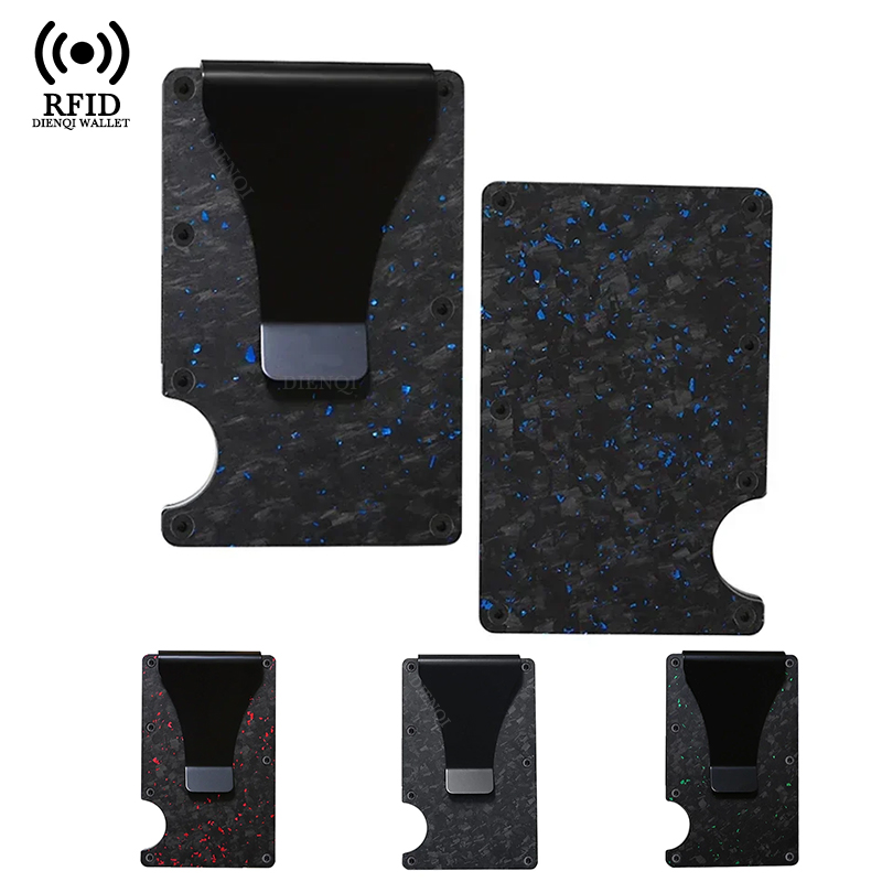 Edc Concealed Carry - RFID-blokkerende portemonnee voor heren, metalen kaarthouder,