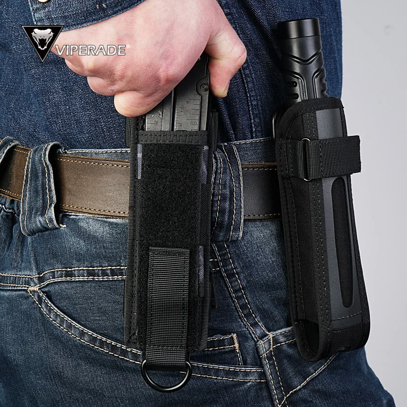 Edc Carry Flashlight - VIPERADE zaklampholster, 500D nylon MOLLE-tas -