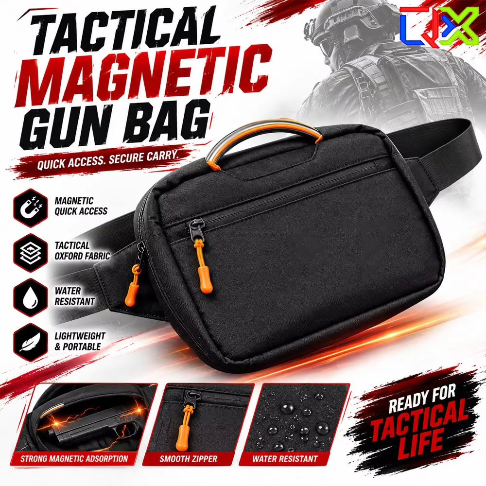 Edc Carry Bag For Men - Tactische Magnetische Heuptas Snelontgrendelbare Oxford Borsttas