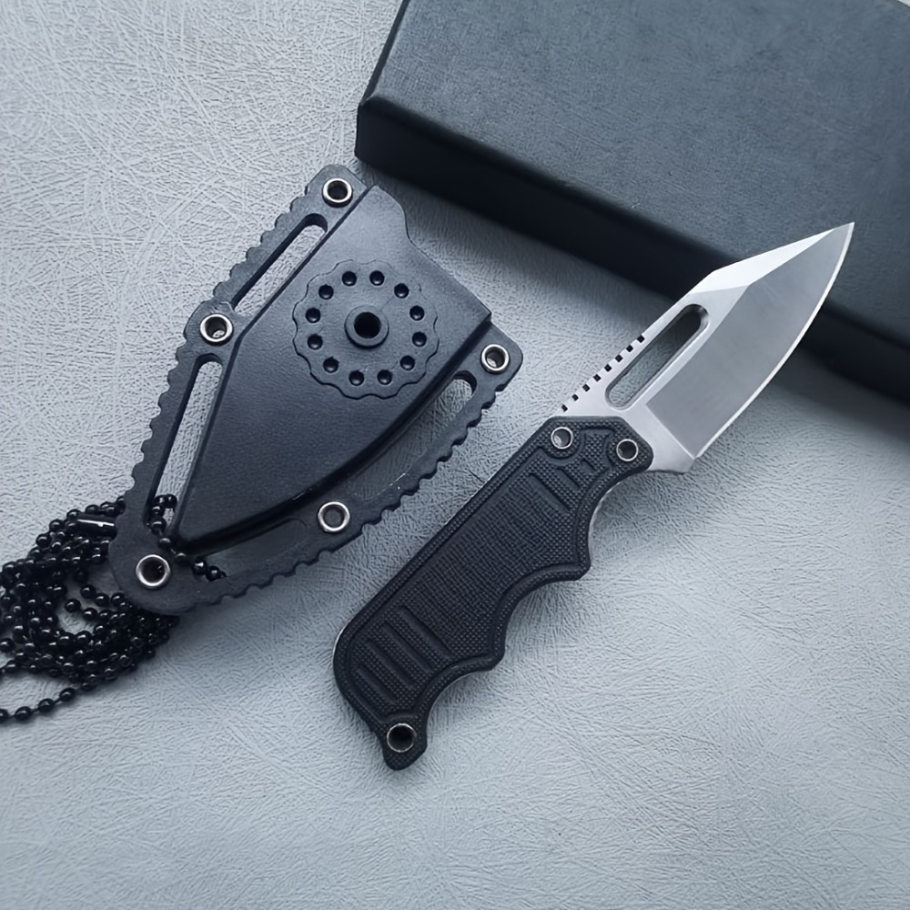 Edc Carry Fixed Blade - EDC Everyday Carry Vastbladmes Zwart Handvat