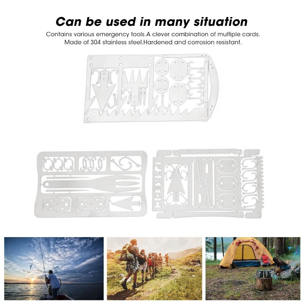 6 stuks roestvrijstalen viskaa - Multitool Credit Card recensie en prijs