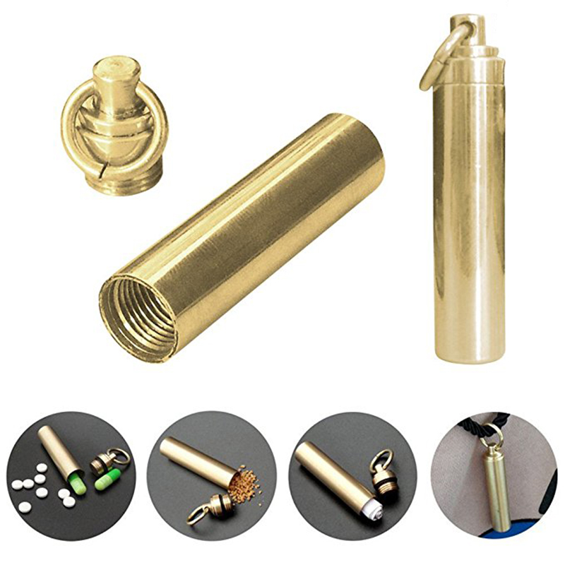 1 PC Solide messing waterdicht - Pill Fob Capsule recensie en prijs