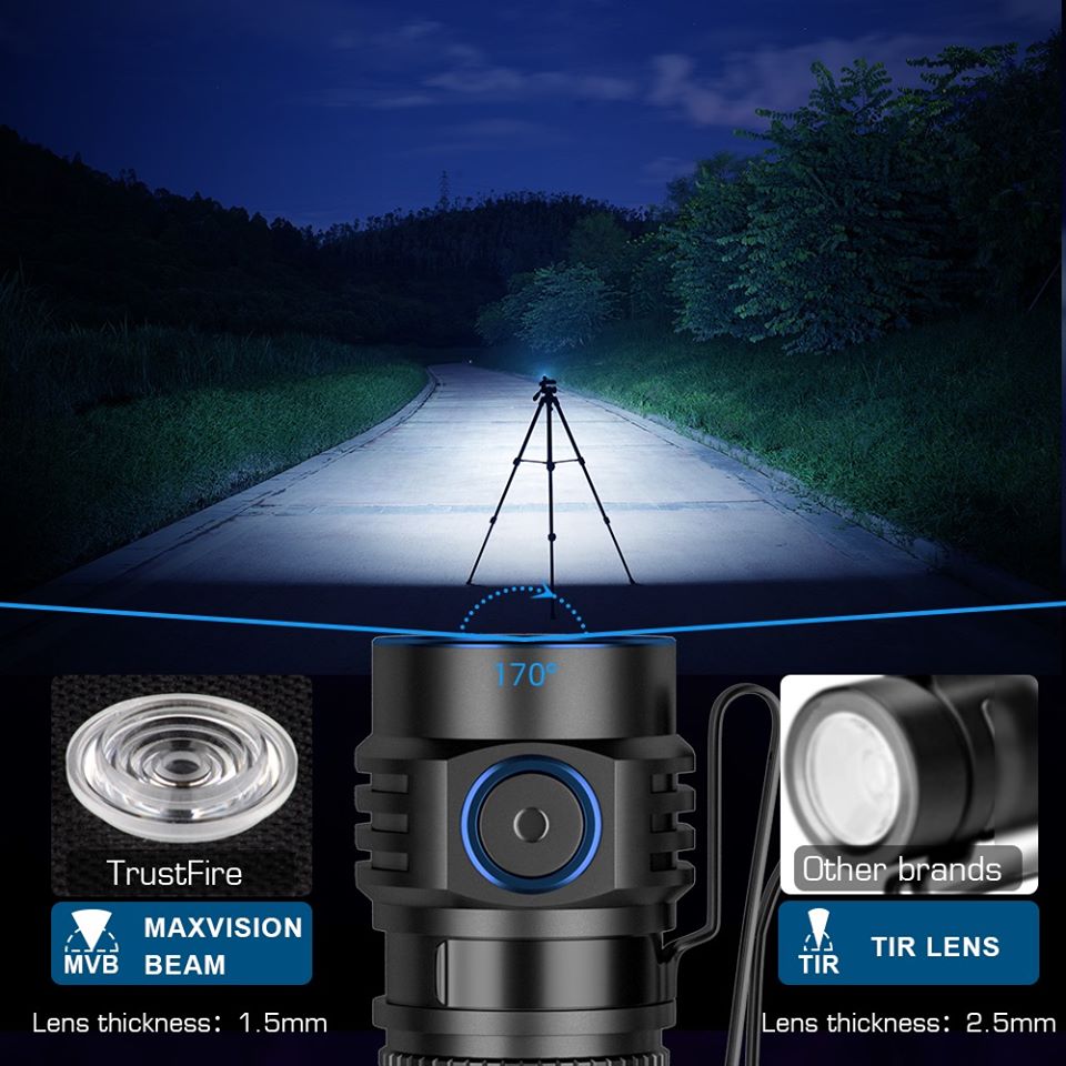 Trustfire MC1 USB oplaadbare z - Edc Carry Flashlight recensie en prijs